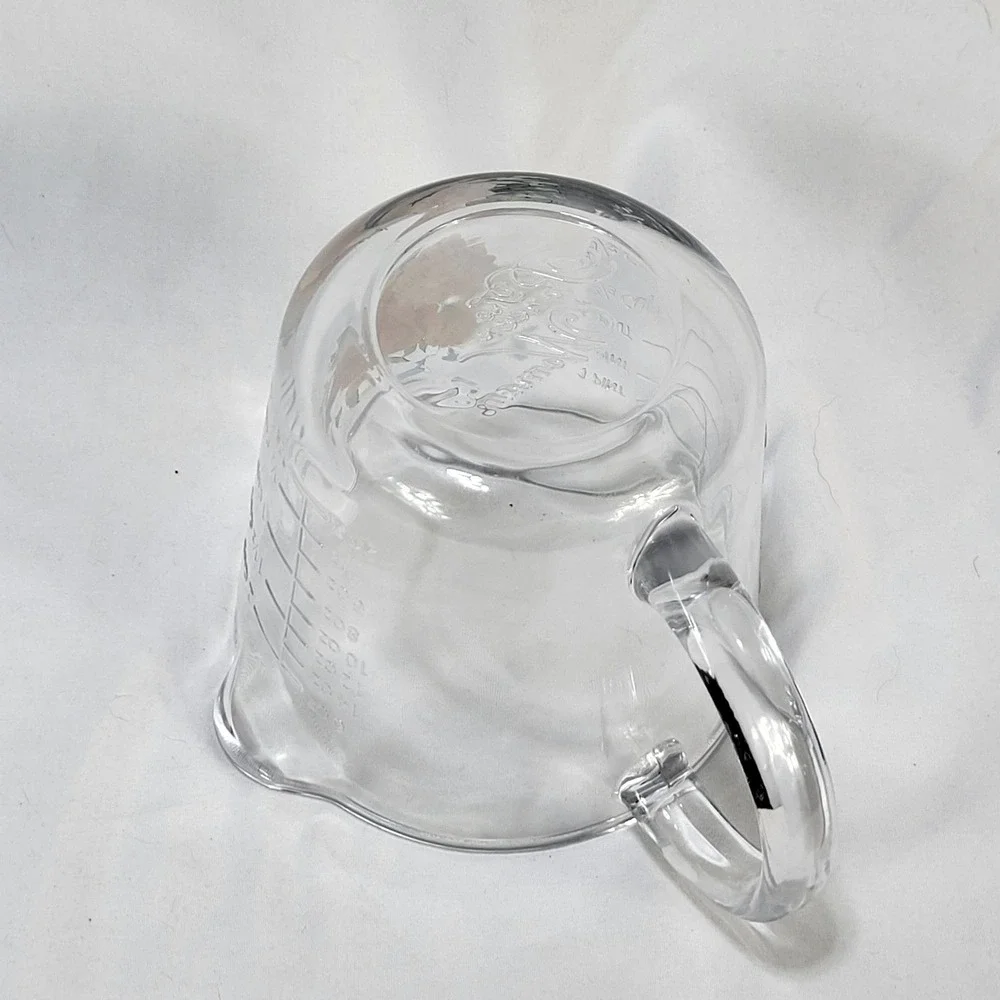 Pioneer Woman Glass Measuring Cup Pint Triple Pour Spout 2 Cup Sweet Rose Flower